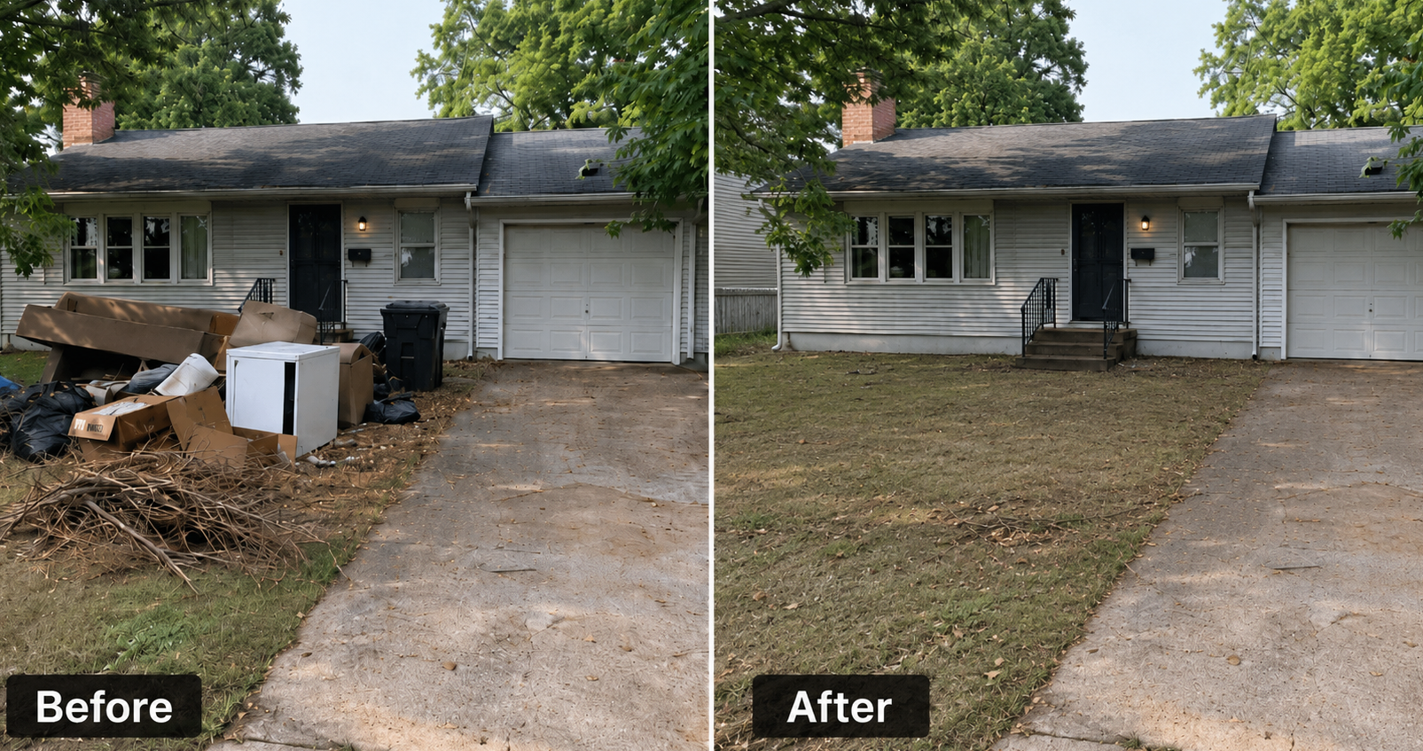 PropertyClear before and after pickup
